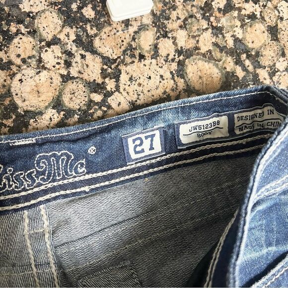 Miss Me Womens Size 27 Blue Denim Medium Wash Mid Rise Bootcut Jeans JW5123BB - Picture 6 of 7